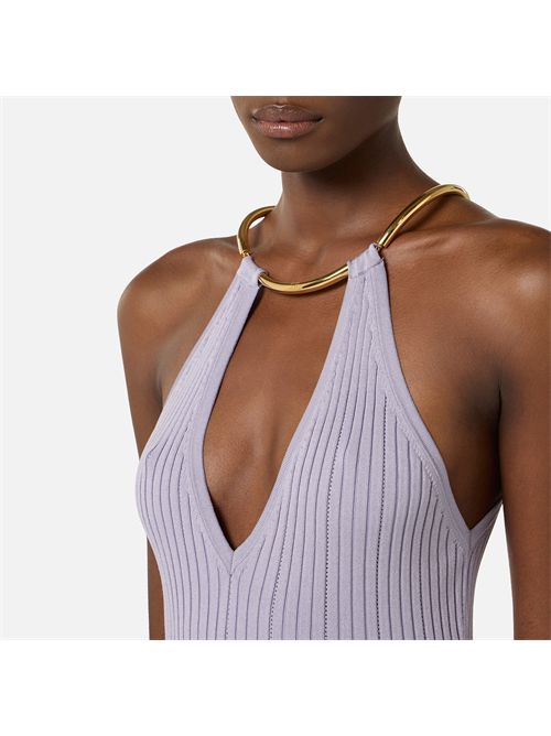 Abito in maglia à jour con dettaglio gioiello ELISABETTA FRANCHI | AM16S61E2/EV7